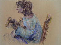 Ulla 02, Portrait, Pastell